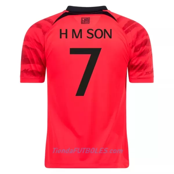 Camiseta Corea Del Sur H M Son 7 Hombre Primera Mundial 2022