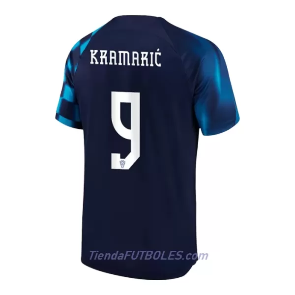 Camiseta Croacia Kramaric 9 Hombre Segunda Mundial 2022