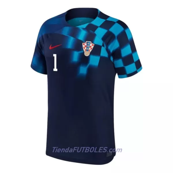 Camiseta Croacia Livakovic 1 Hombre Segunda Mundial 2022