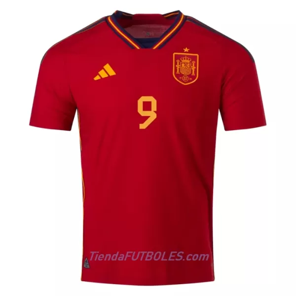 Camiseta España Gavi 9 Hombre Primera Mundial 2022