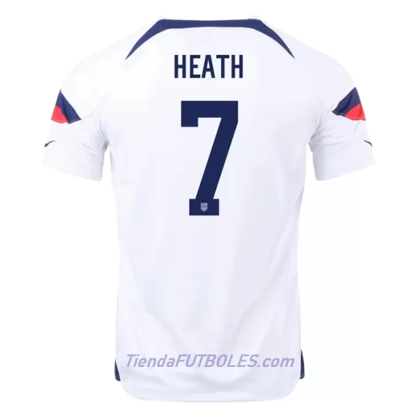 Camiseta Estados Unidos Heath 7 Hombre Primera Mundial 2022