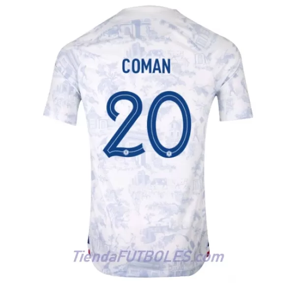 Camiseta Francia Kingsley Coman 20 Hombre Segunda Mundial 2022