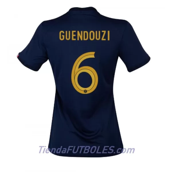 Camiseta Francia Matteo Guendouzi 6 Mujer Primera Mundial 2022