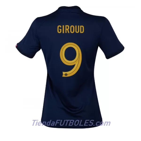 Camiseta Francia Olivier Giroud 9 Mujer Primera Mundial 2022