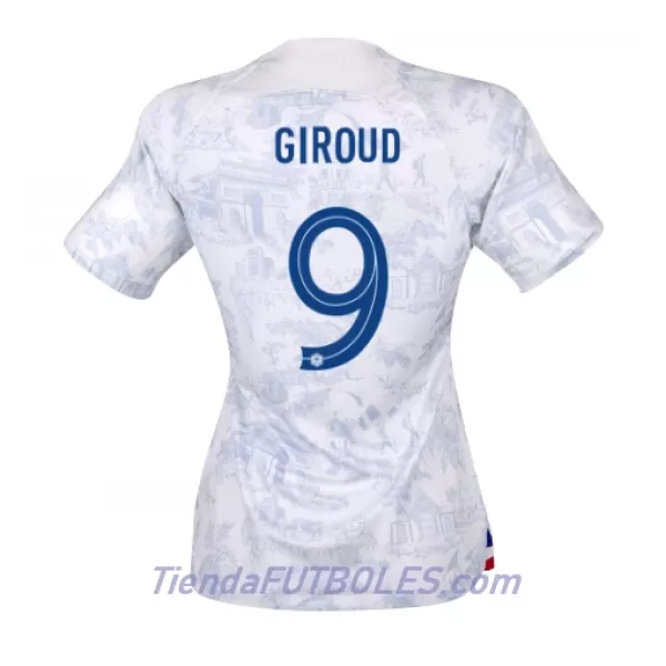 Camiseta Francia Olivier Giroud 9 Mujer Segunda Mundial 2022