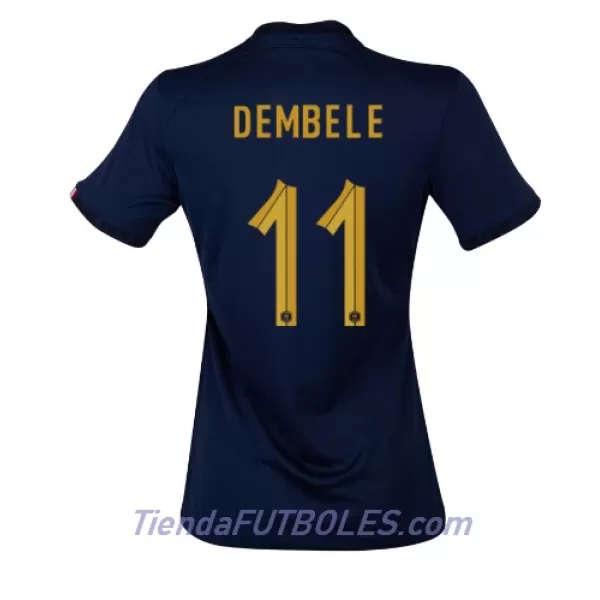 Camiseta Francia Ousmane Dembele 11 Mujer Primera Mundial 2022