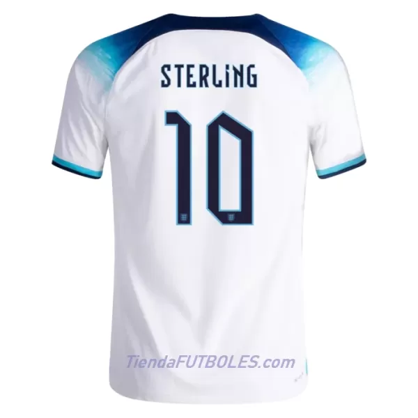 Camiseta Inglaterra Sterling 10 Hombre Primera Mundial 2022