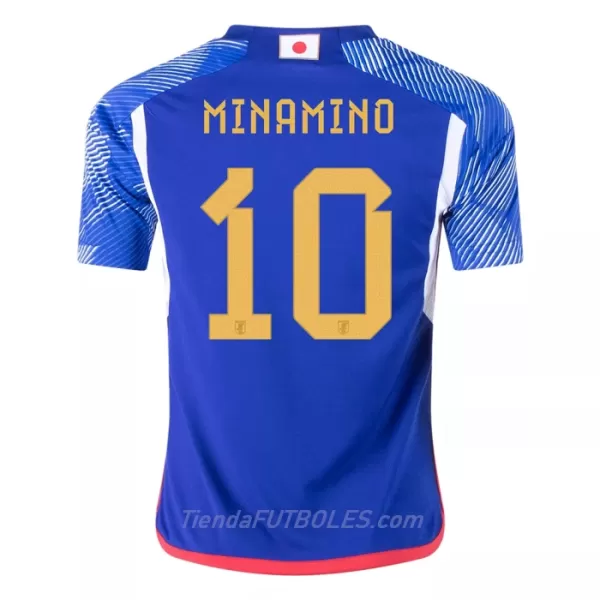 Camiseta Japón Minamino 10 Hombre Primera Mundial 2022