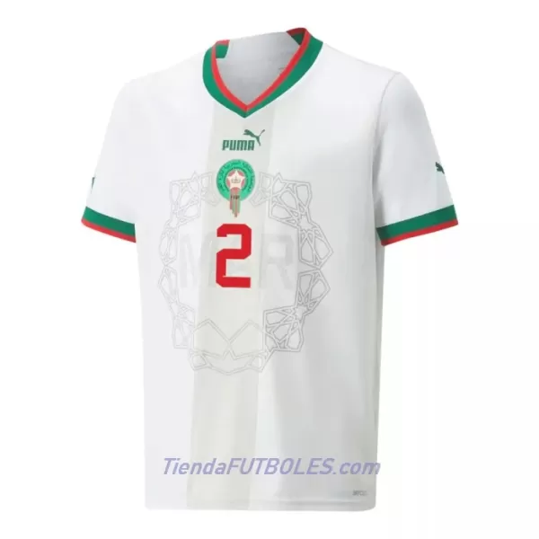 Camiseta Marruecos Hakimi 2 Hombre Segunda Mundial 2022