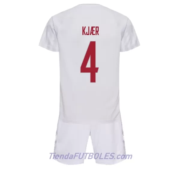 Conjunto Dinamarca Simon Kjaer 4 Niño Segunda Mundial 2022