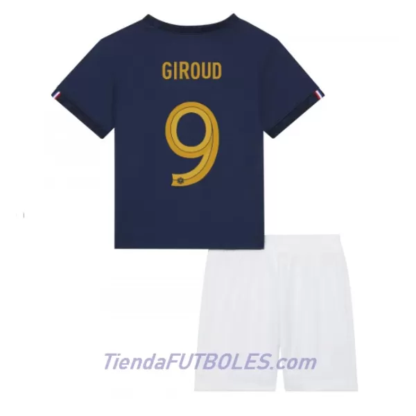 Conjunto Francia Olivier Giroud 9 Niño Primera Mundial 2022