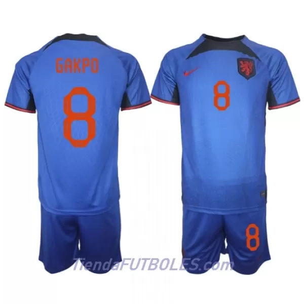 Conjunto Países Bajos Cody Gakpo 8 Niño Segunda Mundial 2022