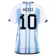 Camiseta Argentina 3 Star MESSI 10 Mujer Mundial 2022
