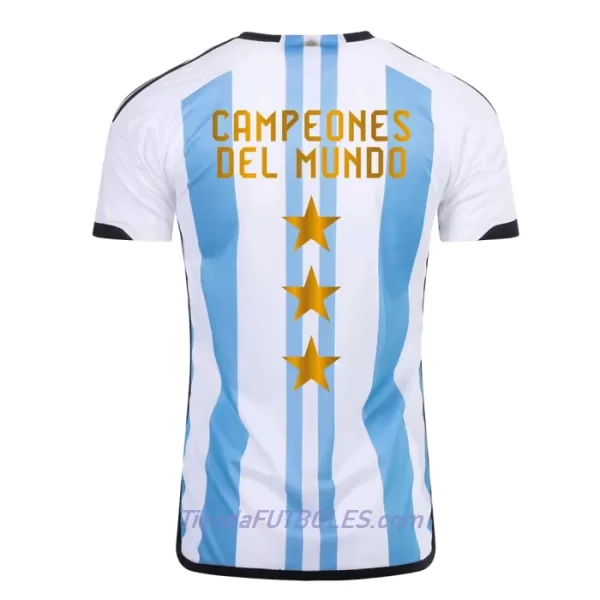 Camiseta Champions Argentina 3 Star Hombre Primera Mundial 2022