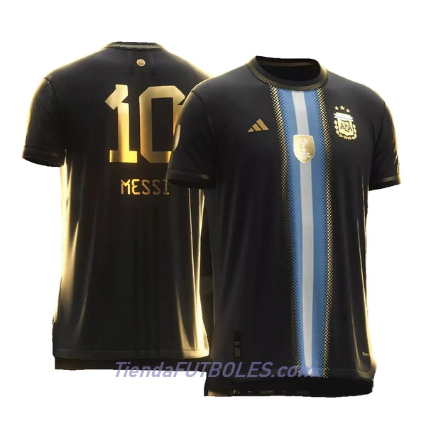 Camiseta Argentina MESSI 10 Golden Bisht Hombre