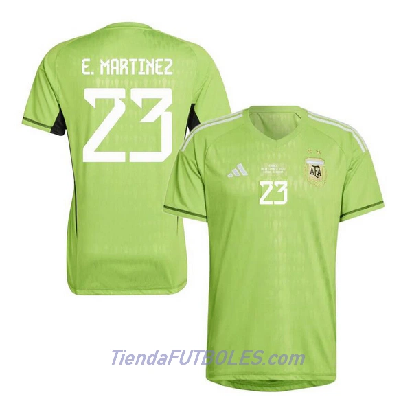 Camiseta Portero Argentina Emiliano Martinez 23 Hombre Mundial 2022