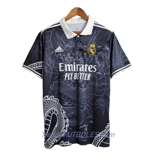 Camiseta Real Madrid Dragon Hombre 23/24 Negra - Especial