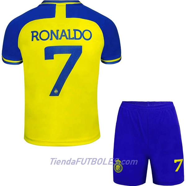 Conjunto Al Nassr Ronaldo 7 Niño Primera 2022/23