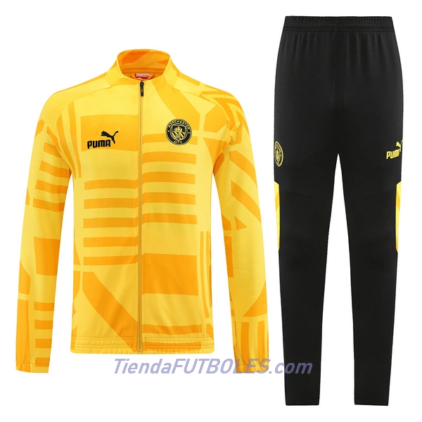 Manchester City Conjunto De Chaqueta De Entrenamiento Hombre 2022/23 Amarilla