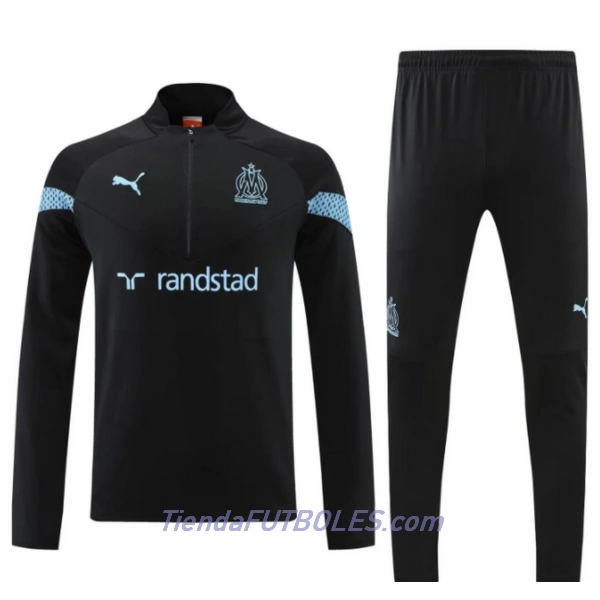 Olympique de Marseille Sudadera De Entrenamiento Hombre Cremallera Cuarto 2022/23 Negra