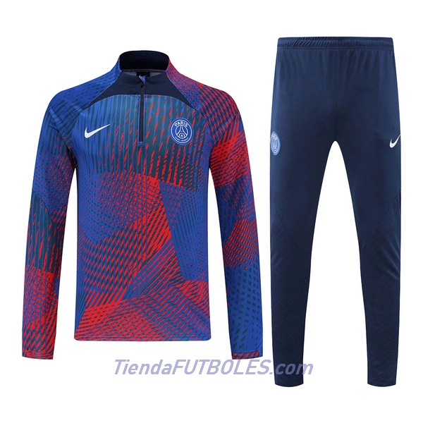 Paris Saint-Germain Sudadera De Entrenamiento Hombre Cremallera Cuarto 2022/23 Azul Rojo