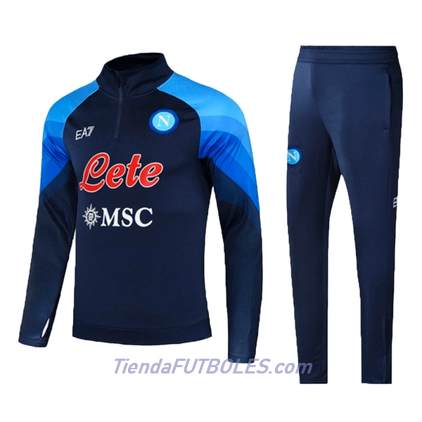 SSC Napoli Sudadera De Entrenamiento Hombre Cremallera Cuarto 2022/23 Azul