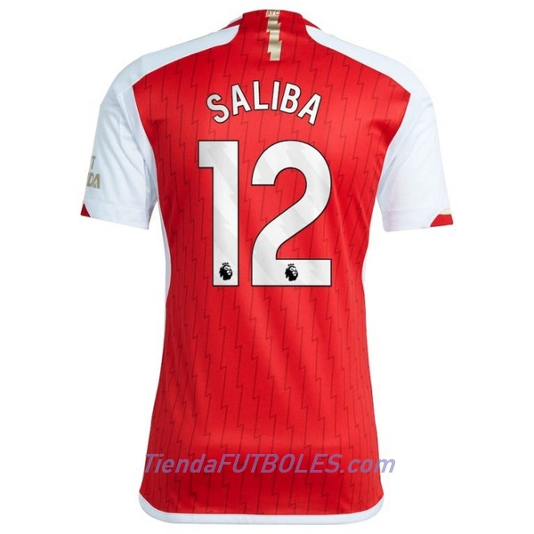 Camiseta Arsenal Saliba 12 Hombre Primera 23/24