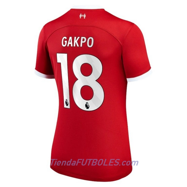 Camiseta Liverpool Gakpo 18 Mujer Primera 23/24