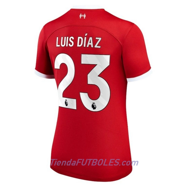 Camiseta Liverpool Luis Díaz 23 Mujer Primera 23/24