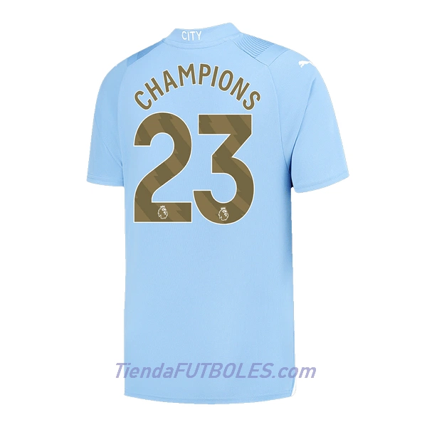Camiseta Manchester City Champions 23 Hombre Primera 23/24