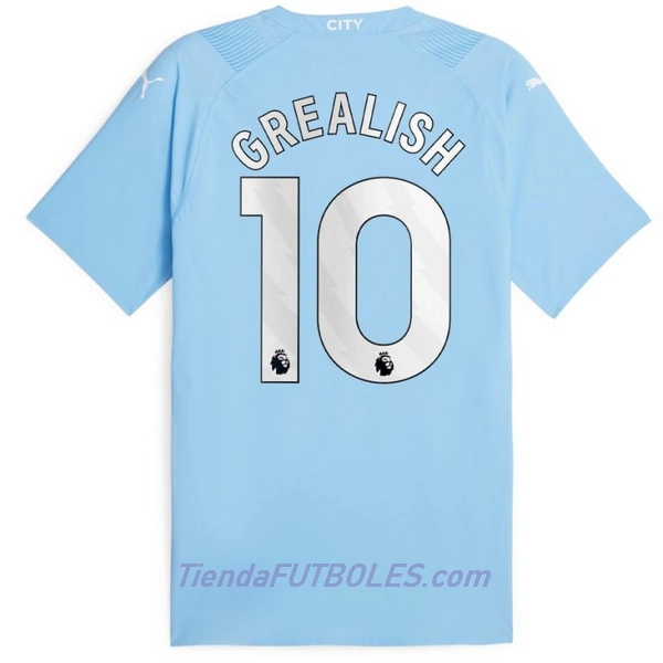Camiseta Manchester City Grealish 10 Hombre Primera 23/24