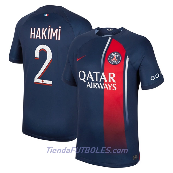 Camiseta Paris Saint-Germain Hakimi 2 Hombre Primera 23/24