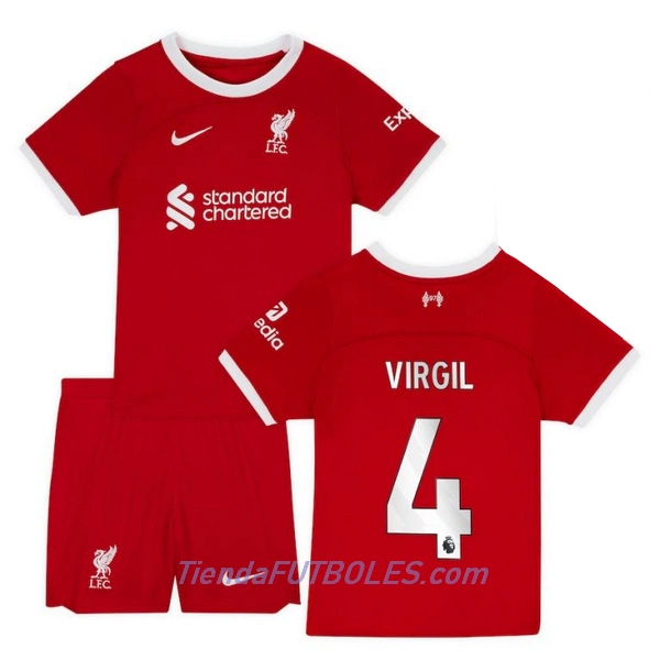Conjunto Liverpool Virgil 4 Niño Primera 23/24