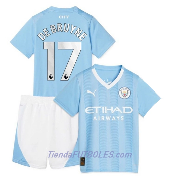 Conjunto Manchester City De Bruyne 17 Niño Primera 23/24