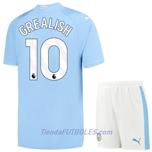 Conjunto Manchester City Grealish 10 Niño Primera 23/24