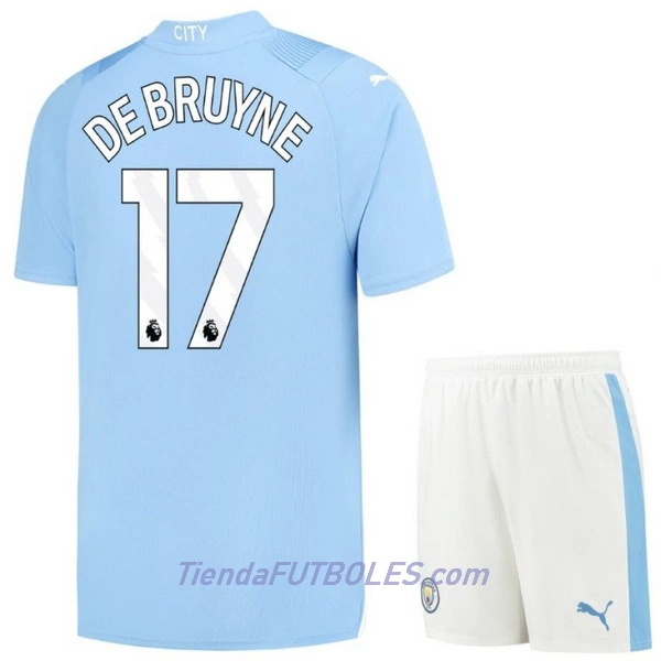 Conjunto Manchester City K. De Bruyne 17 Niño Primera 23/24