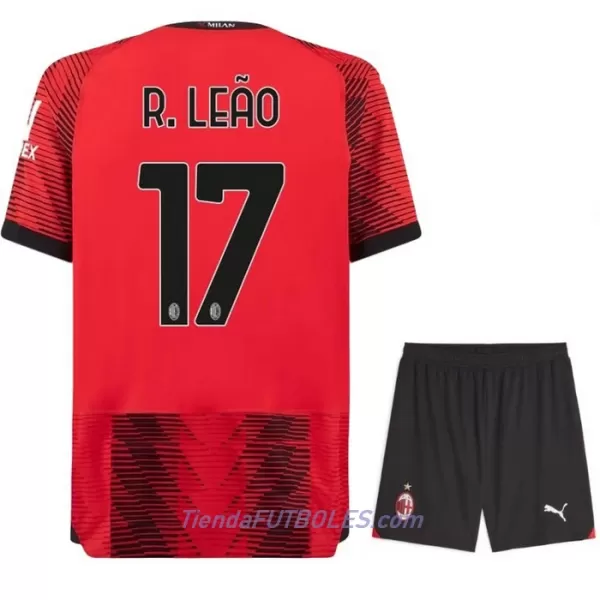 Conjunto AC Milan R. Leao 17 Niño Primera 23/24