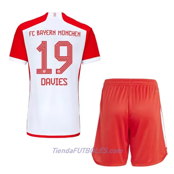 Conjunto Bayern de Múnich Alphonso Davies 19 Niño Primera 23/24