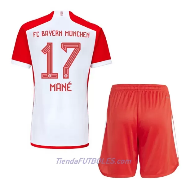 Conjunto FC Bayern de Múnich Mane 17 Niño Primera 23/24
