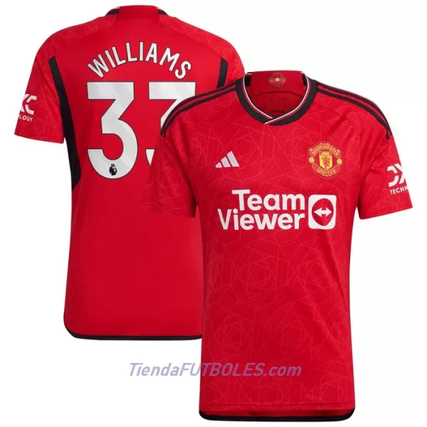 Camiseta Manchester United Williams 33 Hombre Primera 23/24