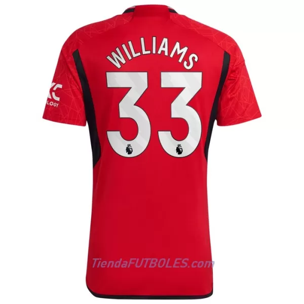 Camiseta Manchester United Williams 33 Hombre Primera 23/24