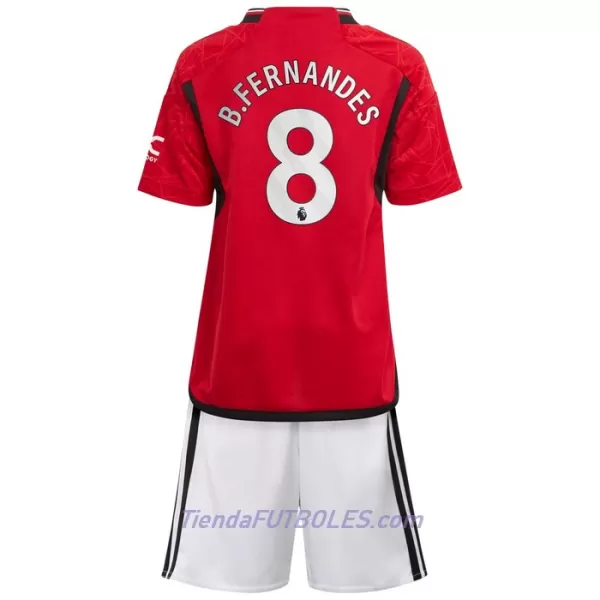 Conjunto Manchester United Bruno Fernandes 8 Niño Primera 23/24