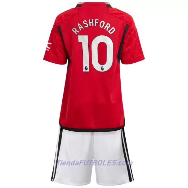 Conjunto Manchester United Rashford 10 Niño Primera 23/24