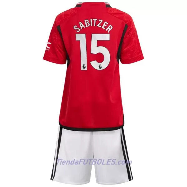 Conjunto Manchester United Sabitzer 15 Niño Primera 23/24