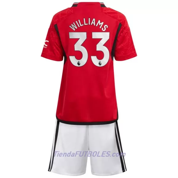 Conjunto Manchester United Williams 33 Niño Primera 23/24