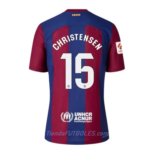 Conjunto FC Barcelona Christensen 15 Niño Primera 23/24