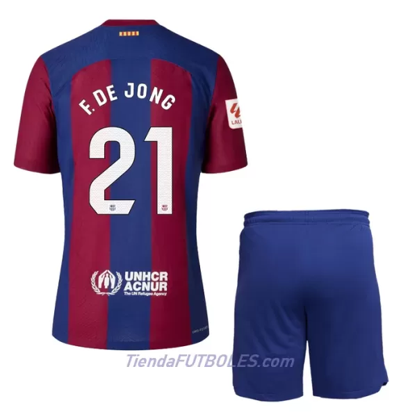 Conjunto FC Barcelona Frenkie de Jong 21 Niño Primera 23/24