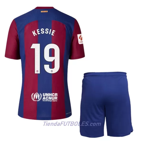 Conjunto FC Barcelona Kessie 19 Niño Primera 23/24