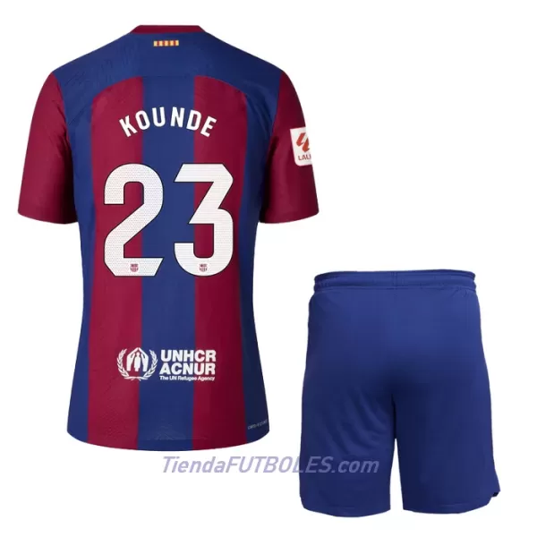 Conjunto FC Barcelona Kounde 23 Niño Primera 23/24