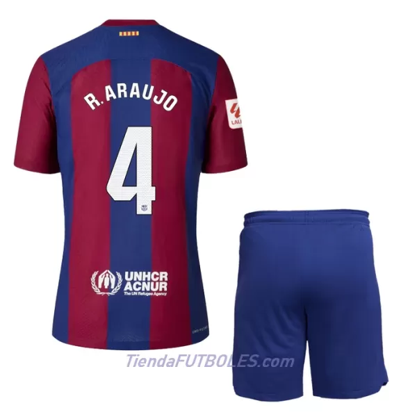 Conjunto FC Barcelona R. Araujo 4 Niño Primera 23/24